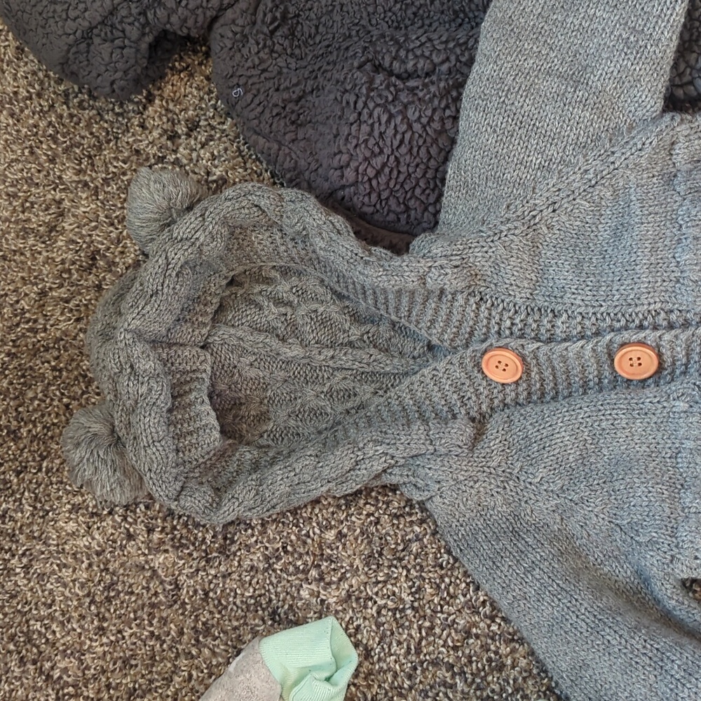 Baby Cozy Bundle Fleece Footies & Bear Ear Onesies W/Hoods 3-6 Mo Mixed 8 pc Lot - Picture 11 of 13